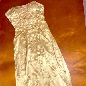 Gold prom dress